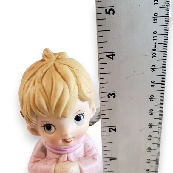 Lot of 3 VTG Angel Ornaments & Figurine Porcelain Tin Christmas Kitsch Decor - Picture 16 of 16